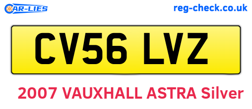 CV56LVZ are the vehicle registration plates.