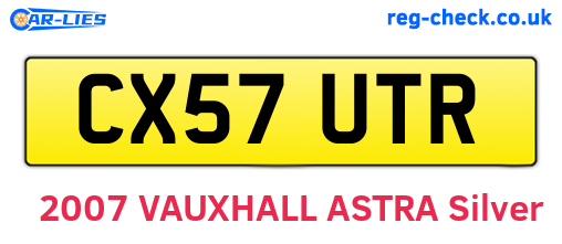 CX57UTR are the vehicle registration plates.