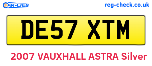 DE57XTM are the vehicle registration plates.