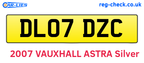 DL07DZC are the vehicle registration plates.