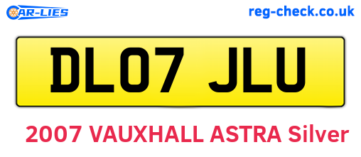 DL07JLU are the vehicle registration plates.