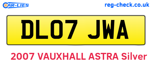 DL07JWA are the vehicle registration plates.