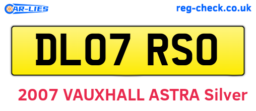DL07RSO are the vehicle registration plates.