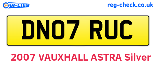 DN07RUC are the vehicle registration plates.