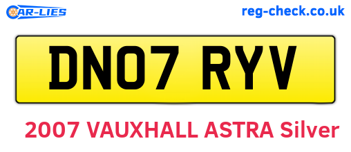 DN07RYV are the vehicle registration plates.