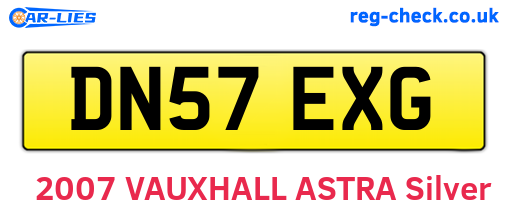 DN57EXG are the vehicle registration plates.