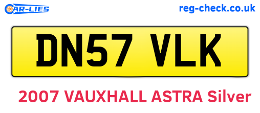 DN57VLK are the vehicle registration plates.