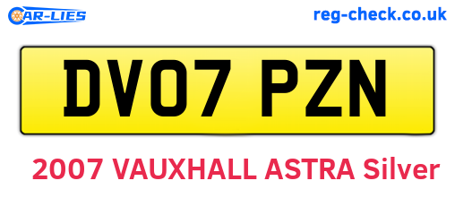 DV07PZN are the vehicle registration plates.
