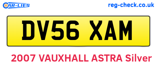 DV56XAM are the vehicle registration plates.