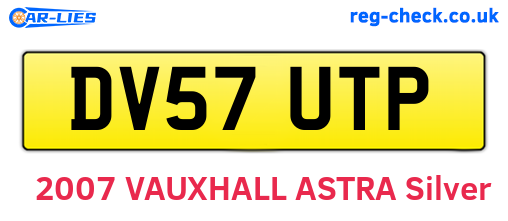 DV57UTP are the vehicle registration plates.