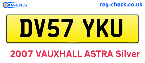 DV57YKU are the vehicle registration plates.