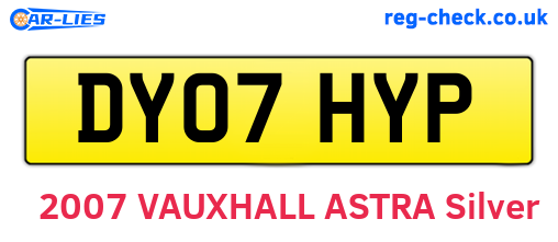 DY07HYP are the vehicle registration plates.