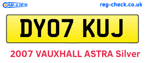 DY07KUJ are the vehicle registration plates.