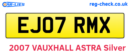 EJ07RMX are the vehicle registration plates.