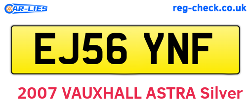 EJ56YNF are the vehicle registration plates.