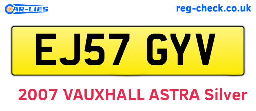 EJ57GYV are the vehicle registration plates.
