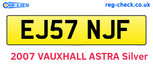EJ57NJF are the vehicle registration plates.