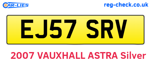 EJ57SRV are the vehicle registration plates.