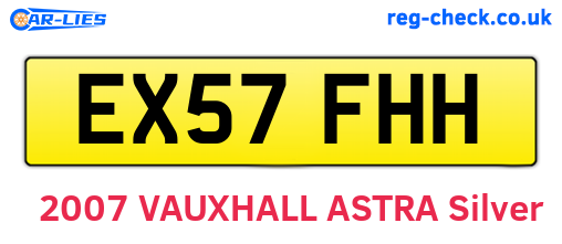 EX57FHH are the vehicle registration plates.