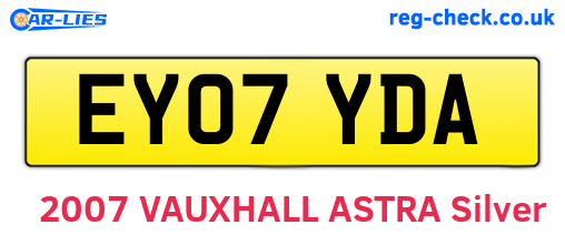 EY07YDA are the vehicle registration plates.