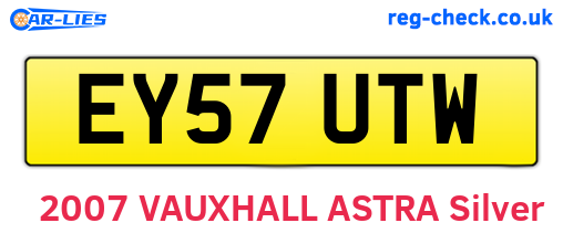 EY57UTW are the vehicle registration plates.