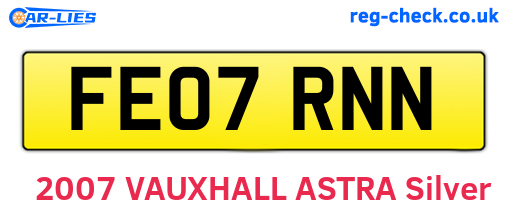 FE07RNN are the vehicle registration plates.