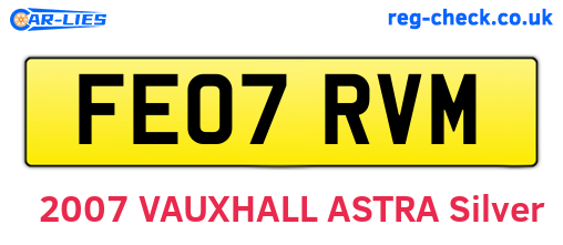 FE07RVM are the vehicle registration plates.