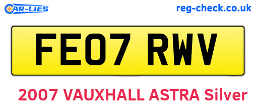 FE07RWV are the vehicle registration plates.