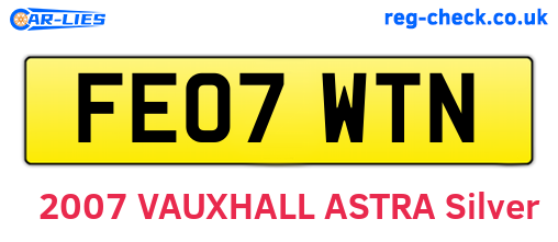 FE07WTN are the vehicle registration plates.