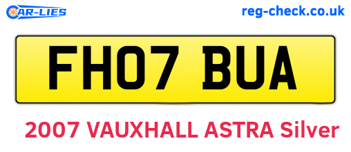 FH07BUA are the vehicle registration plates.