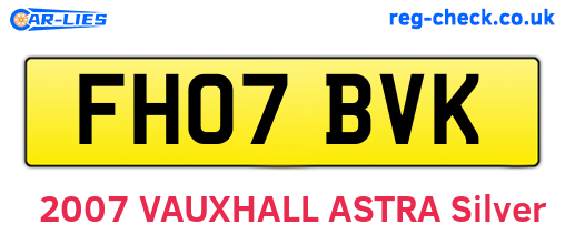 FH07BVK are the vehicle registration plates.