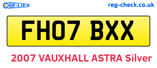 FH07BXX are the vehicle registration plates.