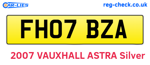FH07BZA are the vehicle registration plates.
