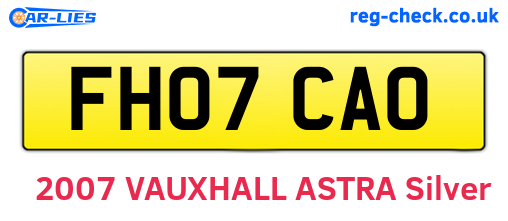 FH07CAO are the vehicle registration plates.