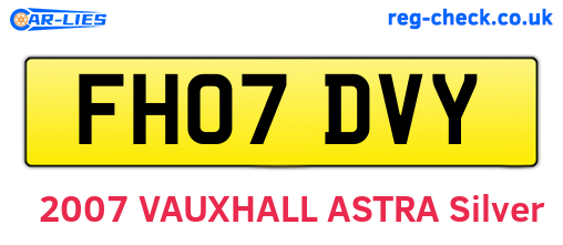 FH07DVY are the vehicle registration plates.