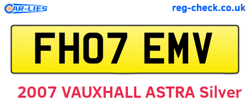 FH07EMV are the vehicle registration plates.