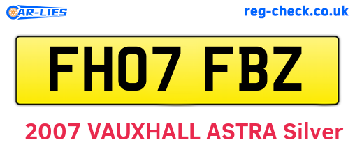 FH07FBZ are the vehicle registration plates.
