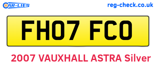 FH07FCO are the vehicle registration plates.