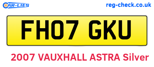 FH07GKU are the vehicle registration plates.