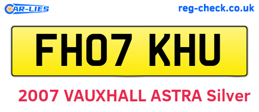 FH07KHU are the vehicle registration plates.