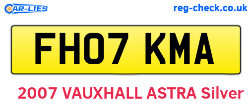 FH07KMA are the vehicle registration plates.