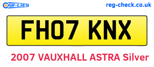 FH07KNX are the vehicle registration plates.