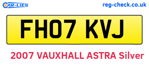 FH07KVJ are the vehicle registration plates.