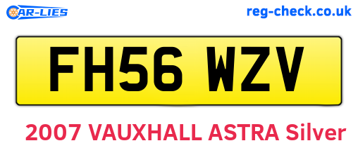FH56WZV are the vehicle registration plates.
