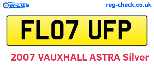 FL07UFP are the vehicle registration plates.