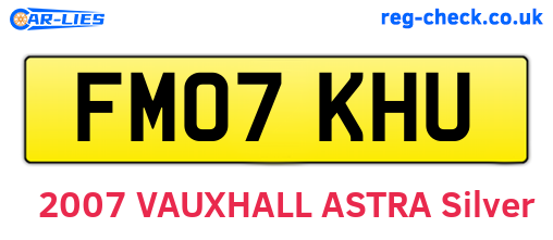 FM07KHU are the vehicle registration plates.