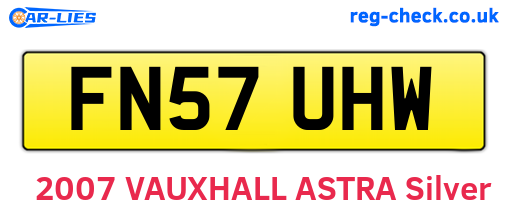 FN57UHW are the vehicle registration plates.