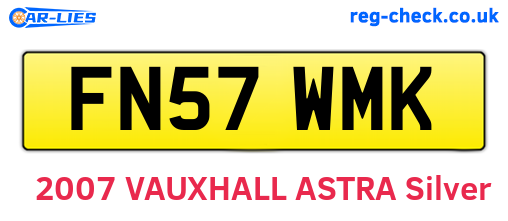 FN57WMK are the vehicle registration plates.
