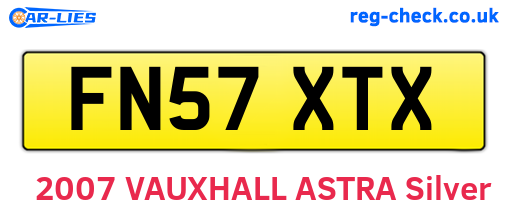 FN57XTX are the vehicle registration plates.