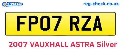 FP07RZA are the vehicle registration plates.